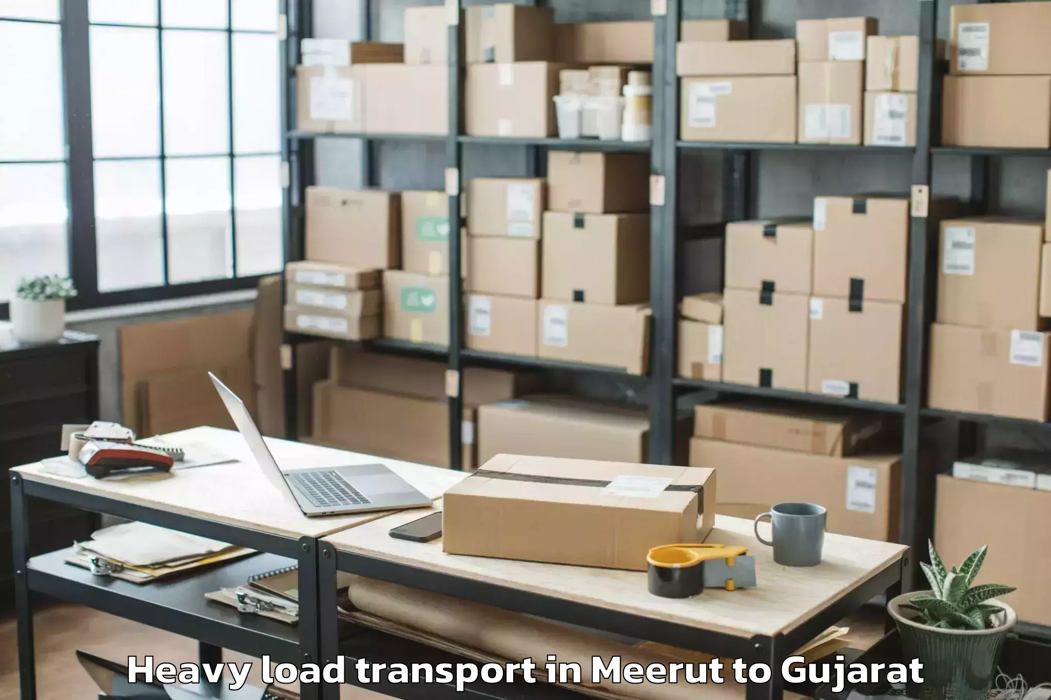 Get Meerut to Jhagadia Heavy Load Transport